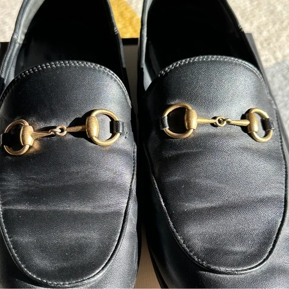 Gucci Brixton Horsebit Leather Loafers - Picture 8 of 10
